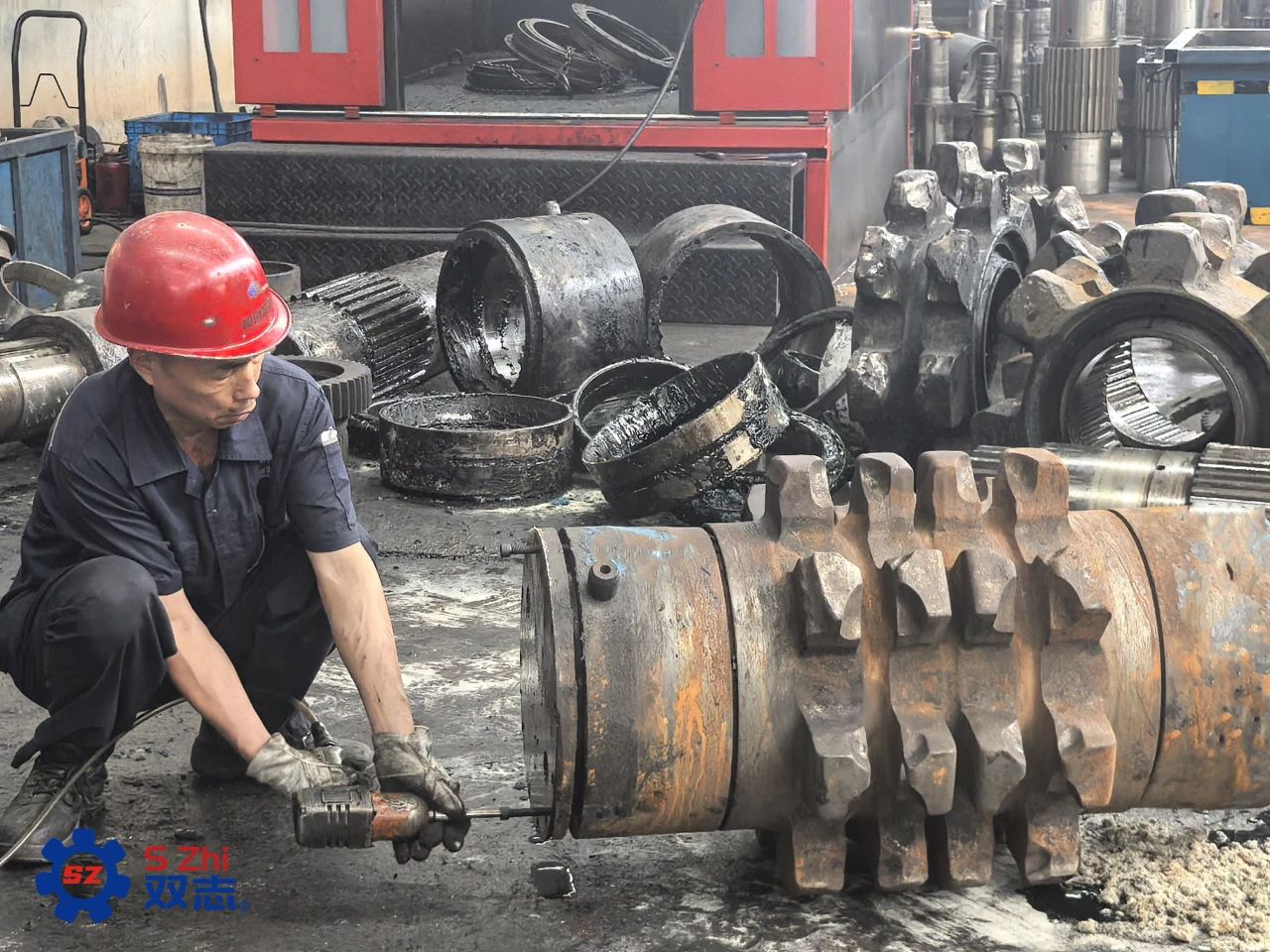 拆卸、定損——舊件鏈輪軸組到廠第一步！